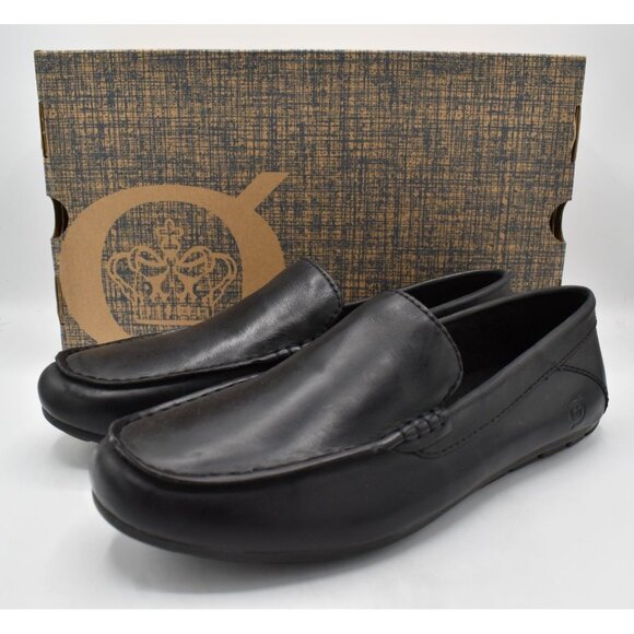 Born Mens‎ Size 9.5 Liam Black Full Grain Leather Slip On Driver Loafers Shoes main image 12